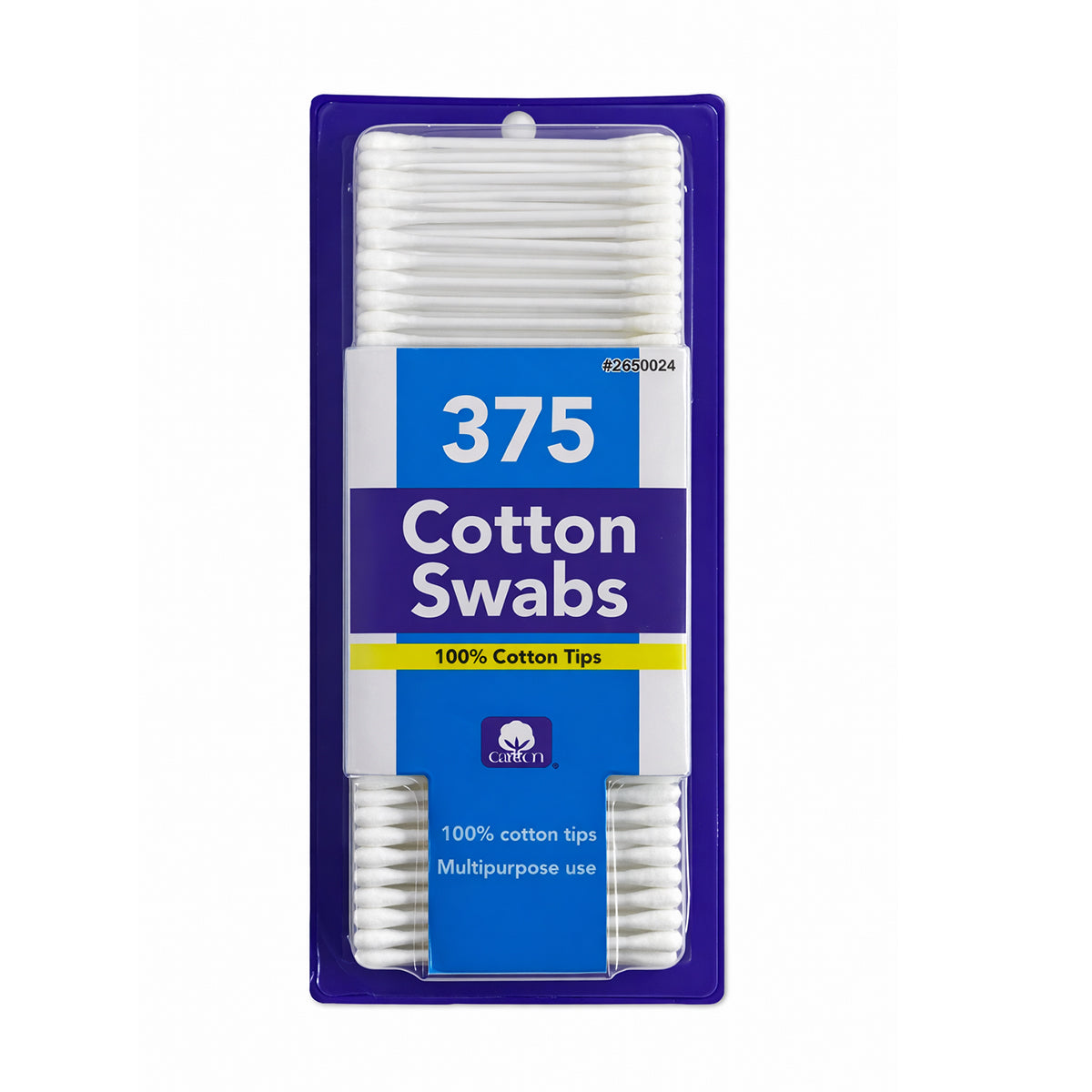 375 Count Plastic Cotton Swab - 375HB
