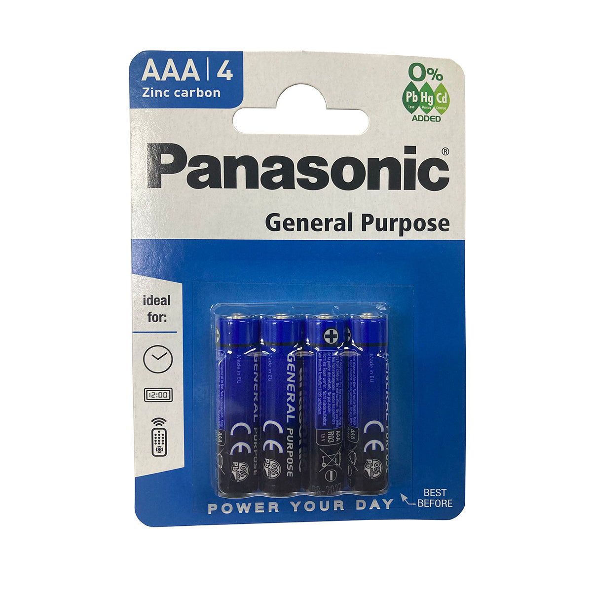 4 Pack AAA Panasonic General Purpose Battery - AAAGP