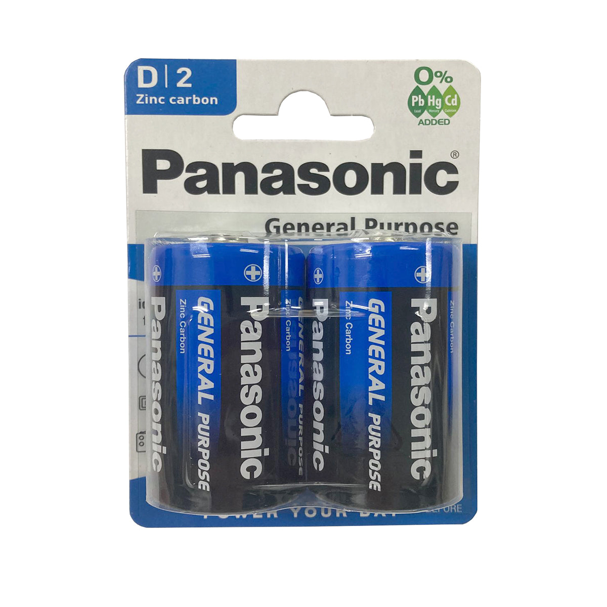 2 Pack D Panasonic General Purpose Battery - DGP