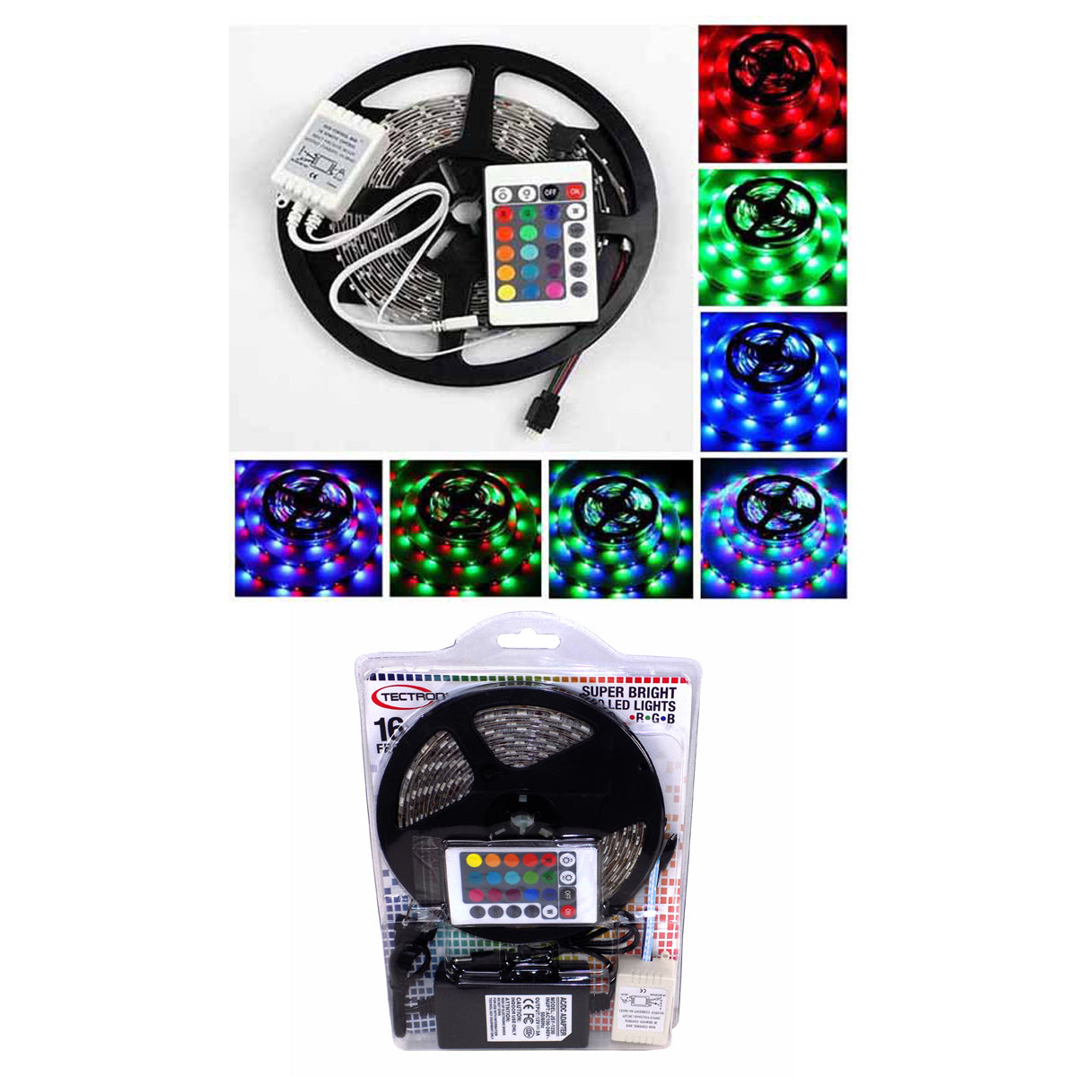 16 Ft Led Strip Light With Remote Control & Ac/Dc Adaptor - FL5M