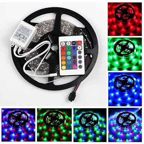16 Ft Led Strip Light With Remote Control & Ac/Dc Adaptor - FL5M