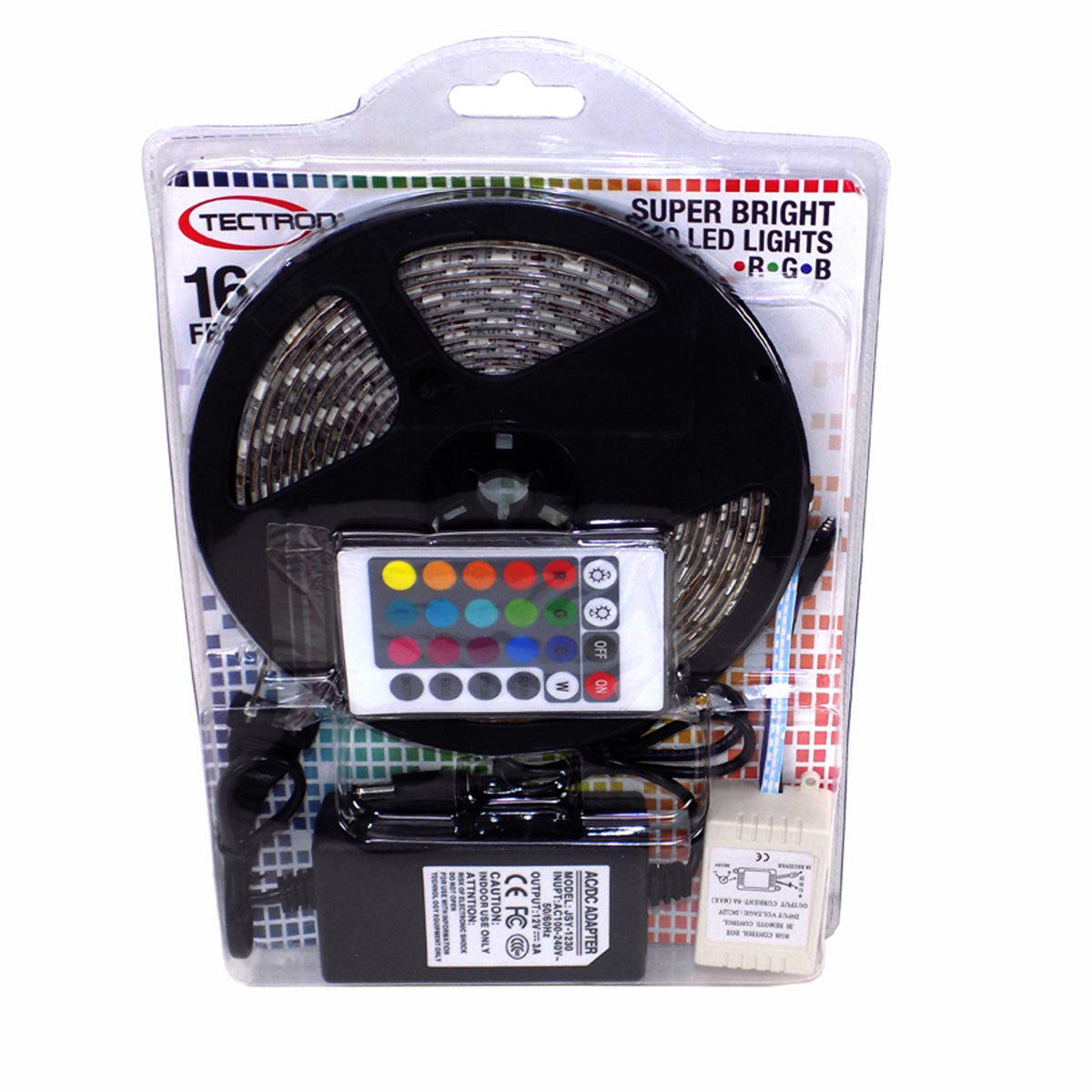 16 Ft Led Strip Light With Remote Control & Ac/Dc Adaptor - FL5M