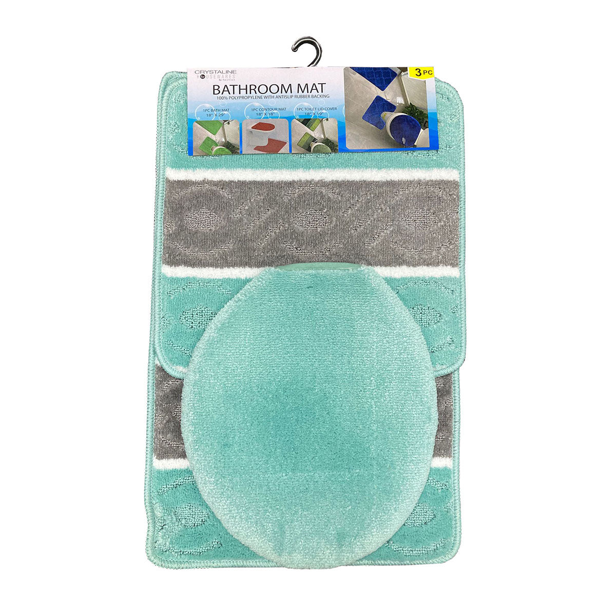 3 Pc Set Bathroom Rug - HW125