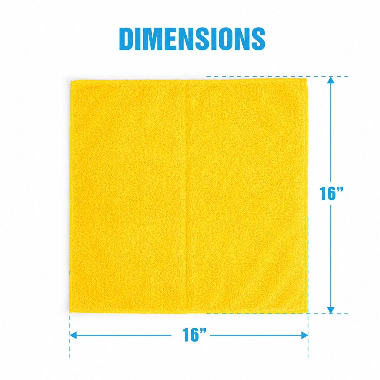 36 Pc Microfiber Towel Size: 16X16 Inches - HW3036