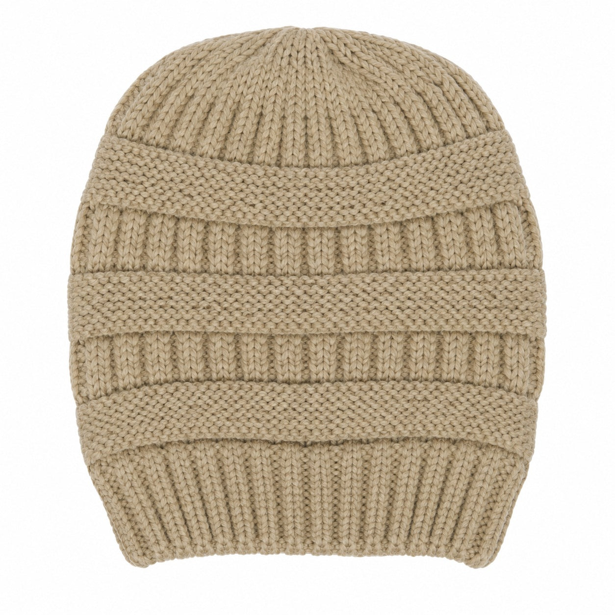 Messy Bun Knitted Beanie Hat - MBEANIE