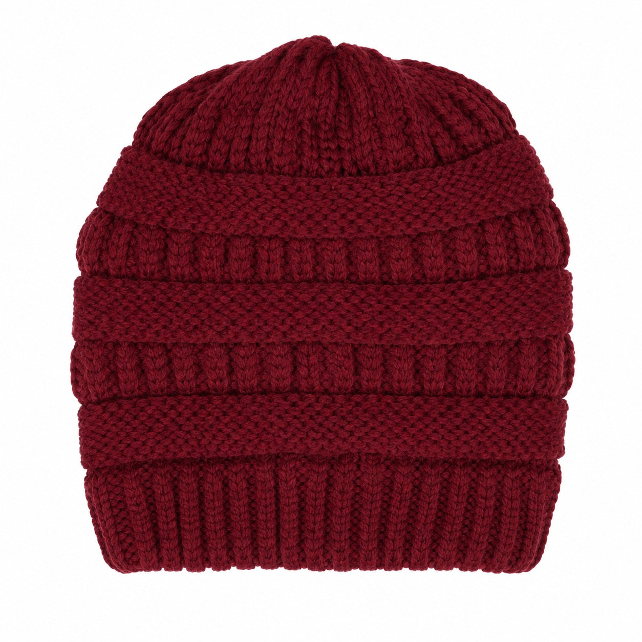 Messy Bun Knitted Beanie Hat - MBEANIE