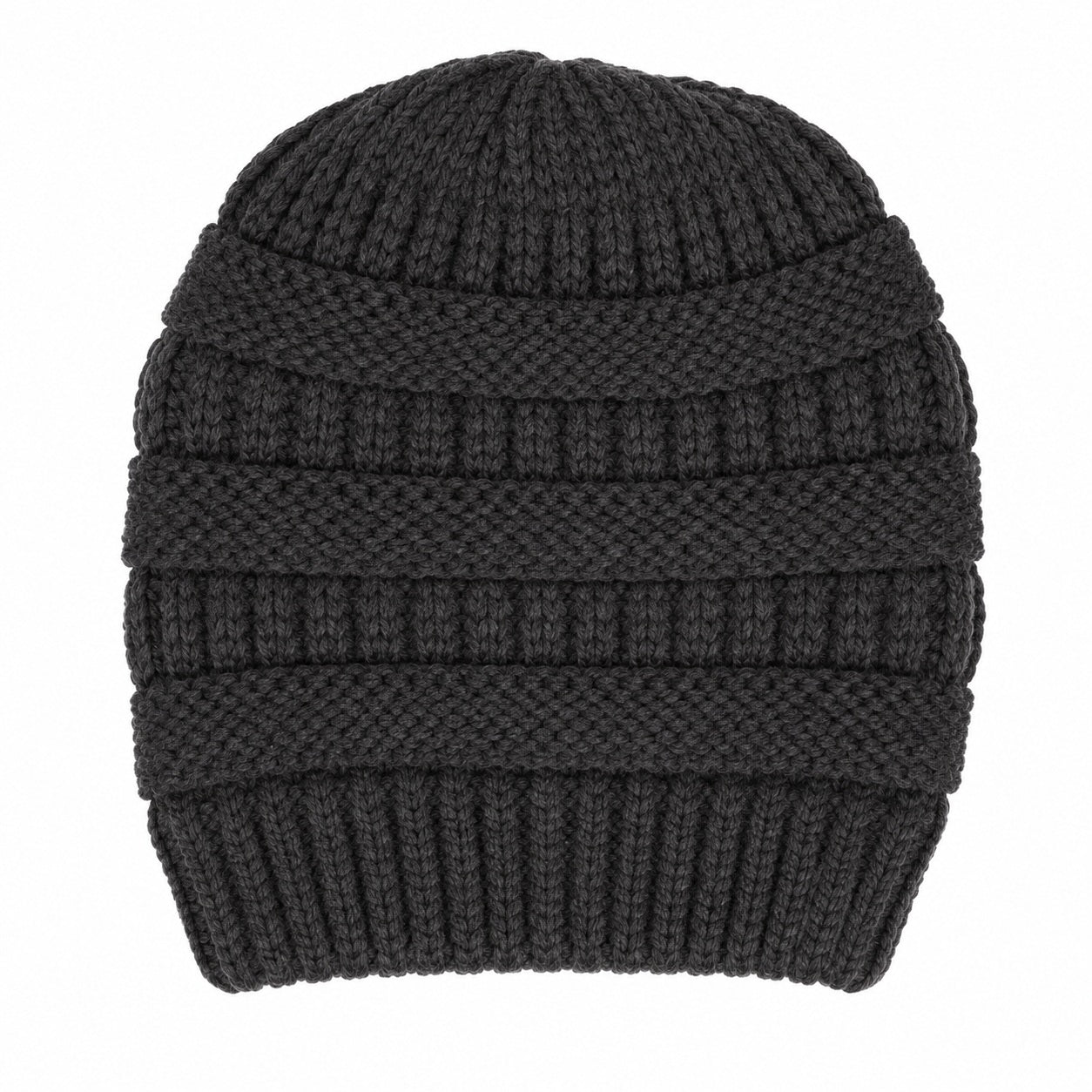 Messy Bun Knitted Beanie Hat - MBEANIE