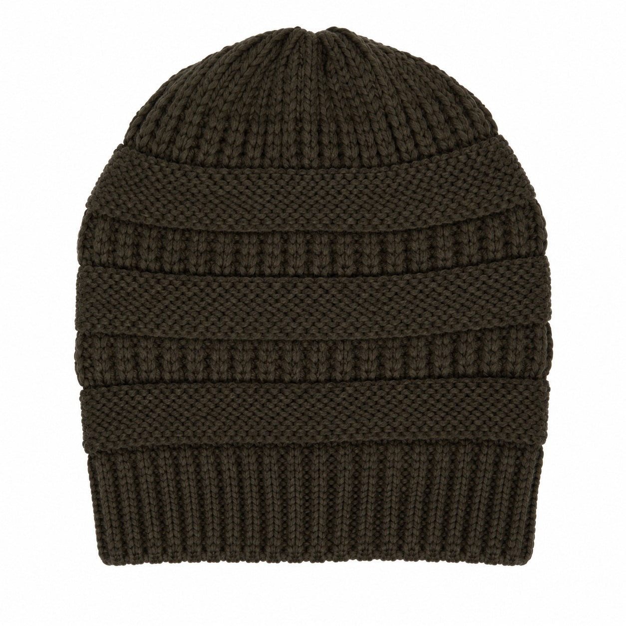 Messy Bun Knitted Beanie Hat - MBEANIE