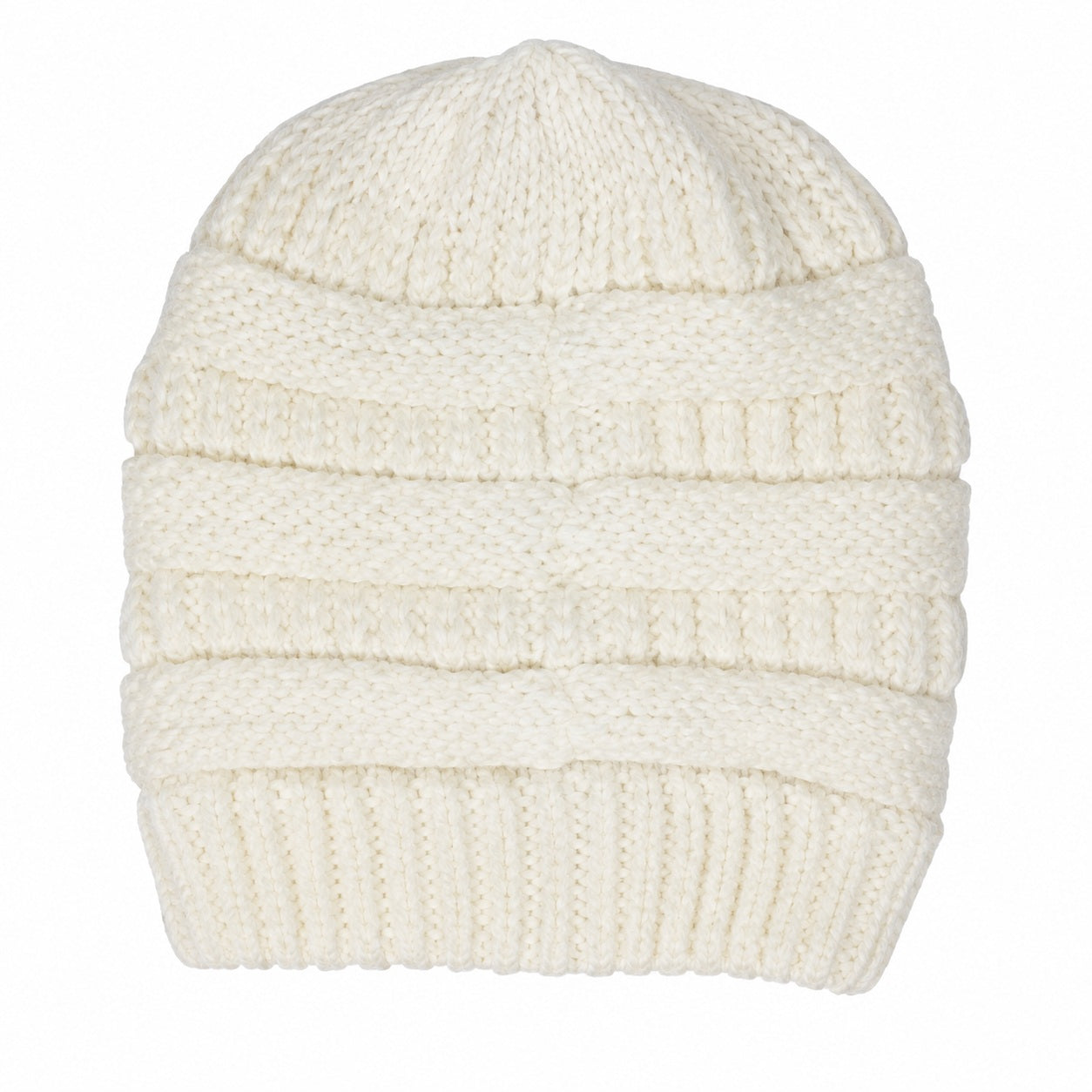 Messy Bun Knitted Beanie Hat - MBEANIE