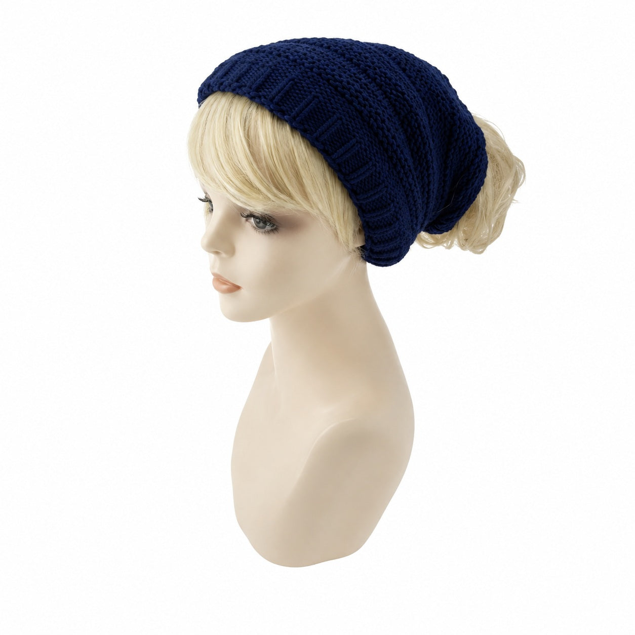 Messy Bun Knitted Beanie Hat - MBEANIE