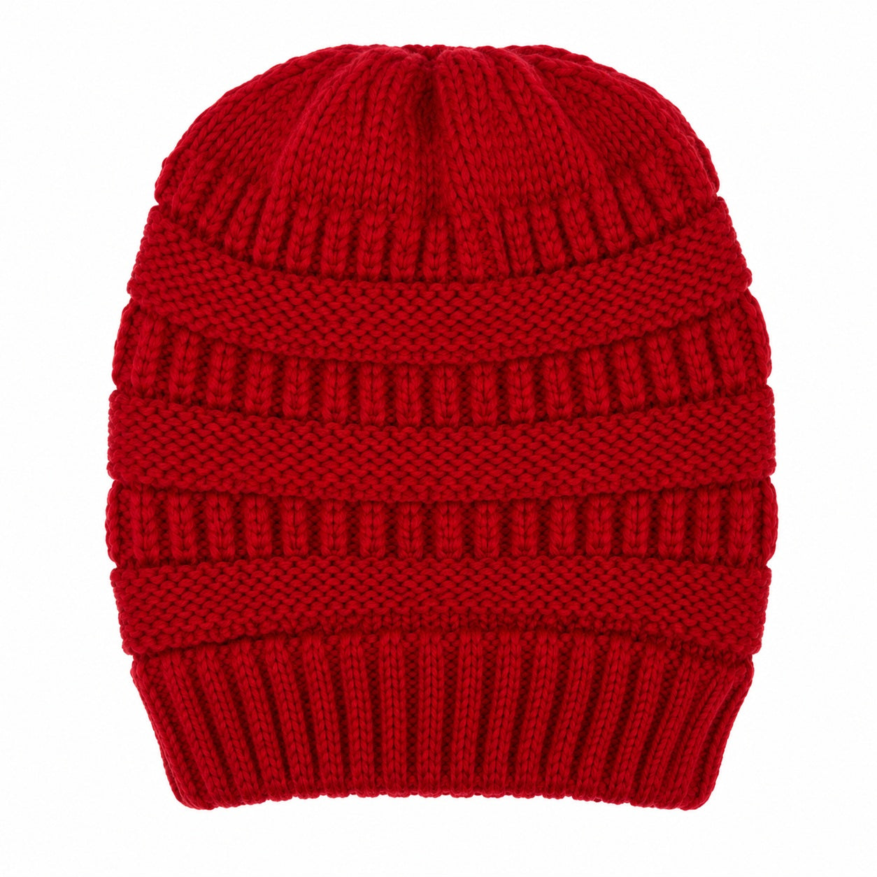 Messy Bun Knitted Beanie Hat - MBEANIE