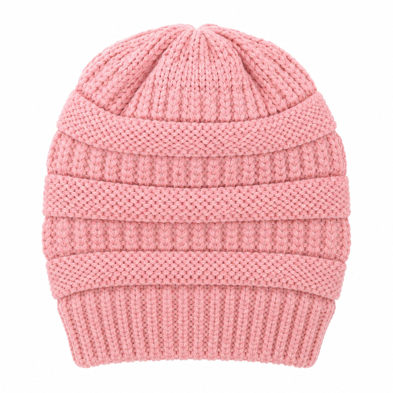 Messy Bun Knitted Beanie Hat - MBEANIE