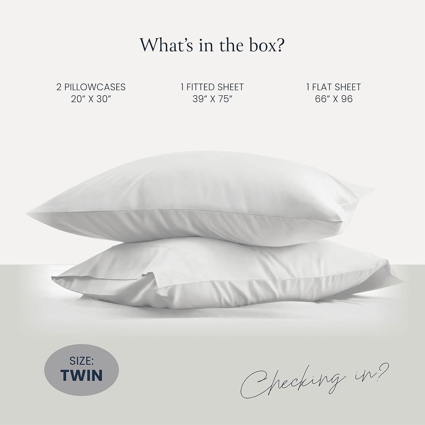 BELADOR 4 Pc Twin Bed Sheets (White) - MBLS101