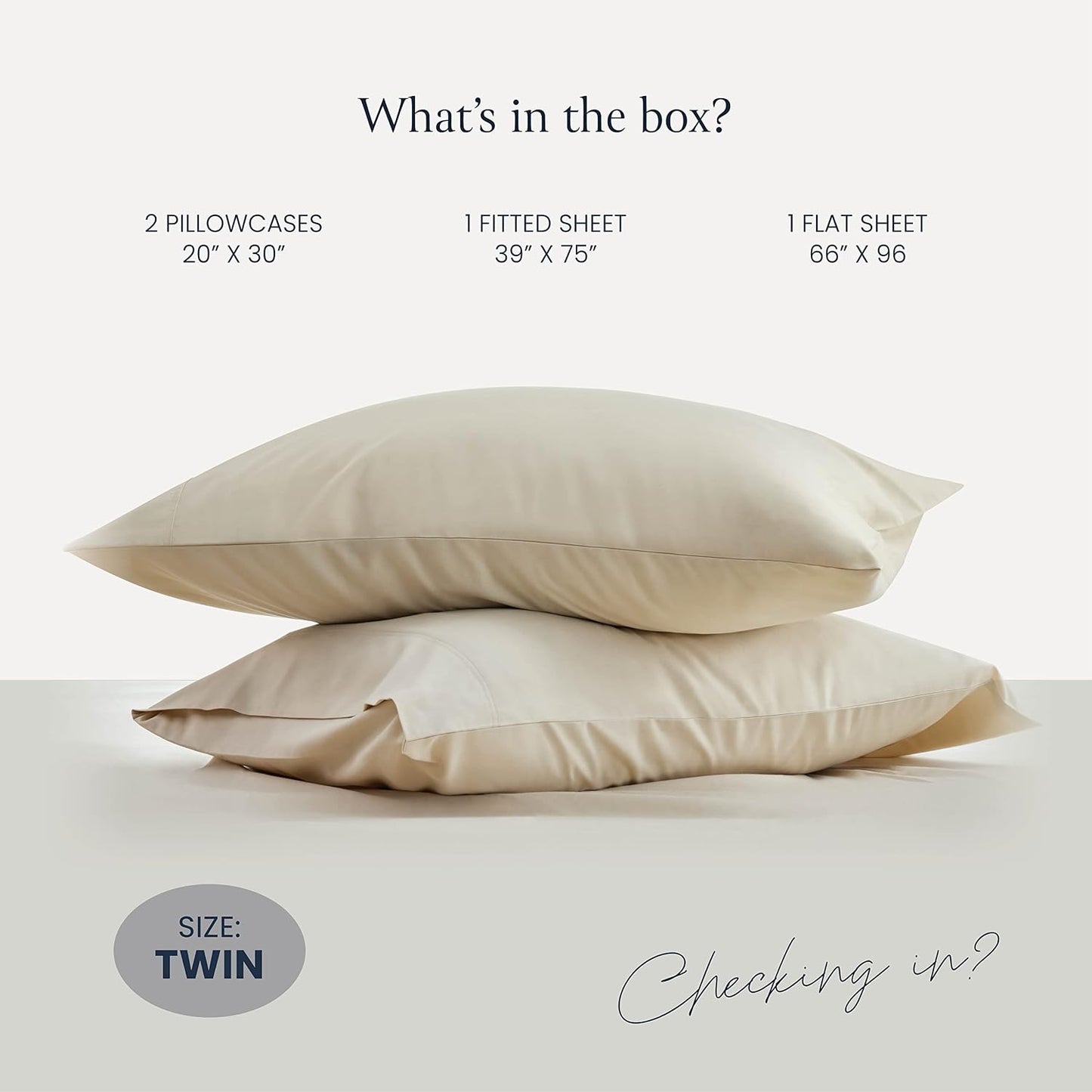 BELADOR 4 Pc Twin Bed Sheets(Cream) - MBLS103