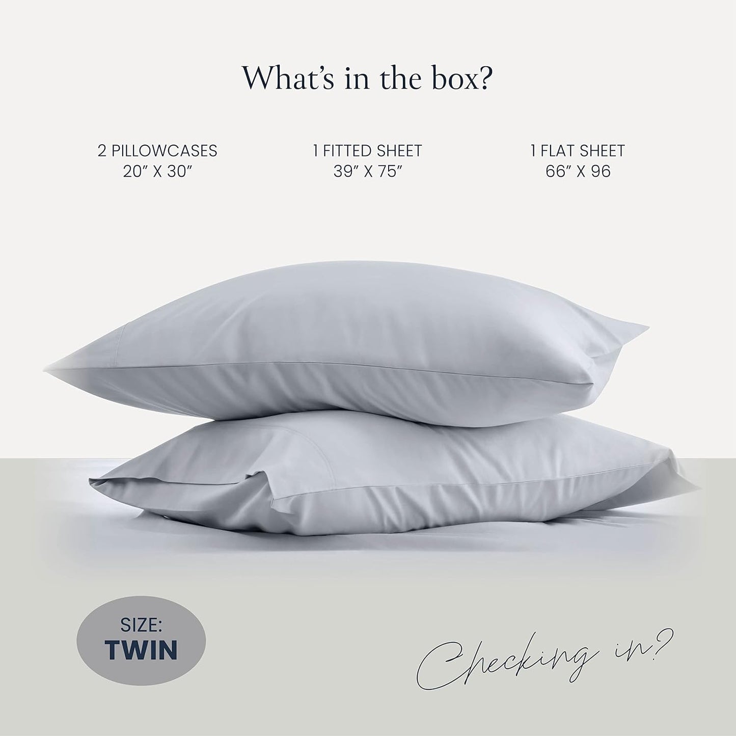 BELADOR 4 Pc Twin Bed Sheets(Dove Grey) - MBLS104
