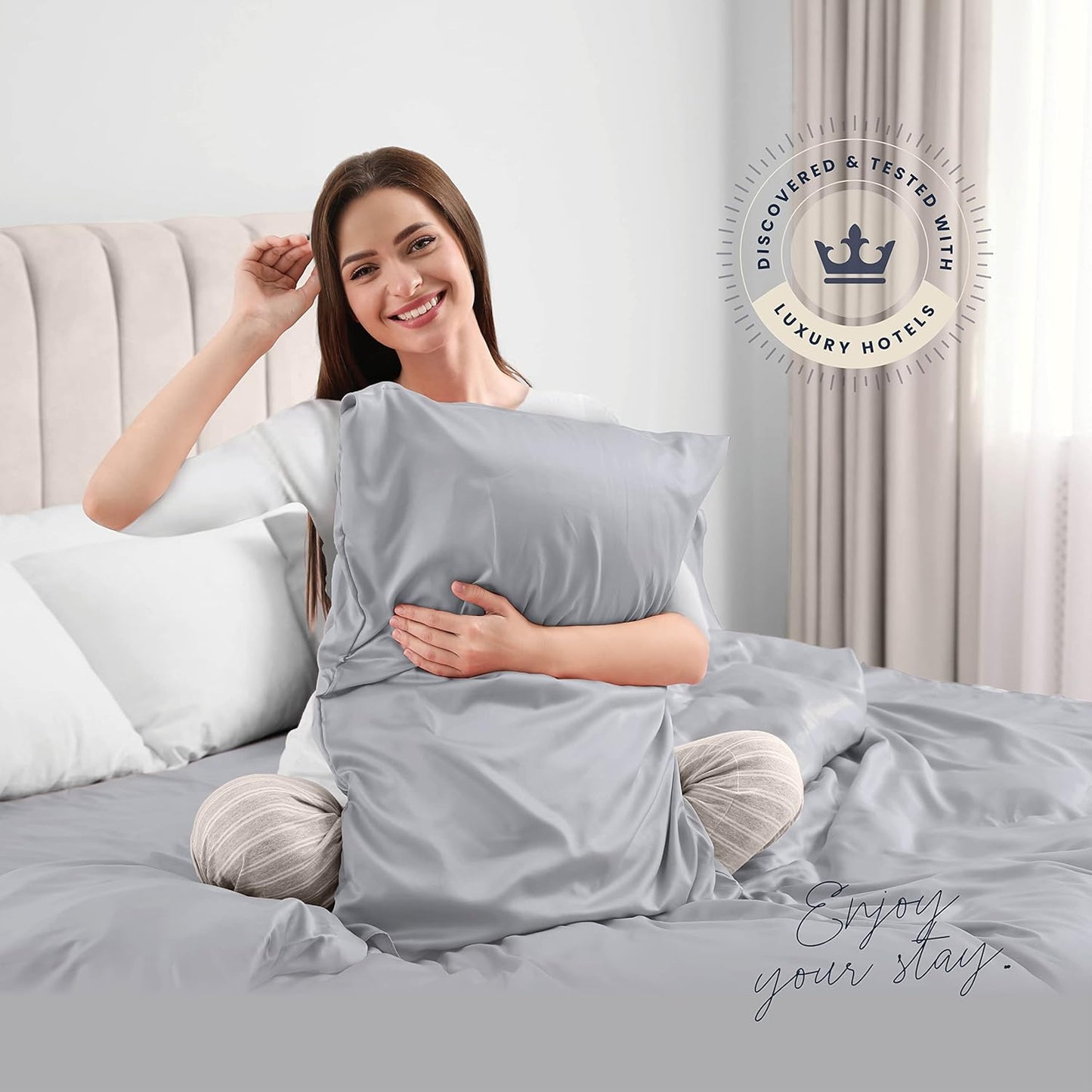 BELADOR 4 Pc Twin Bed Sheets(Dove Grey) - MBLS104