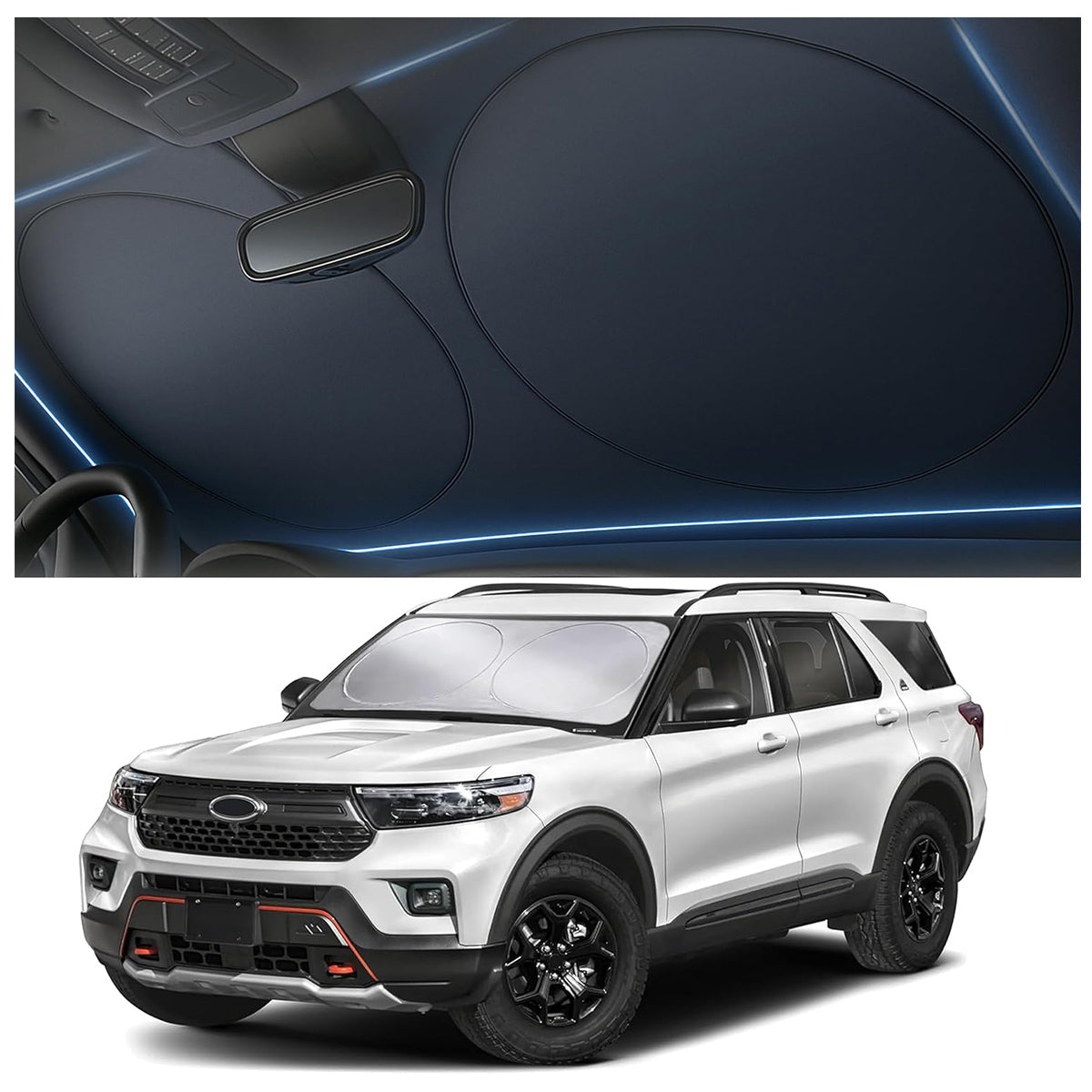 AUTOVIR Car Sunshade 64 x 32 Inches - MHWBVK