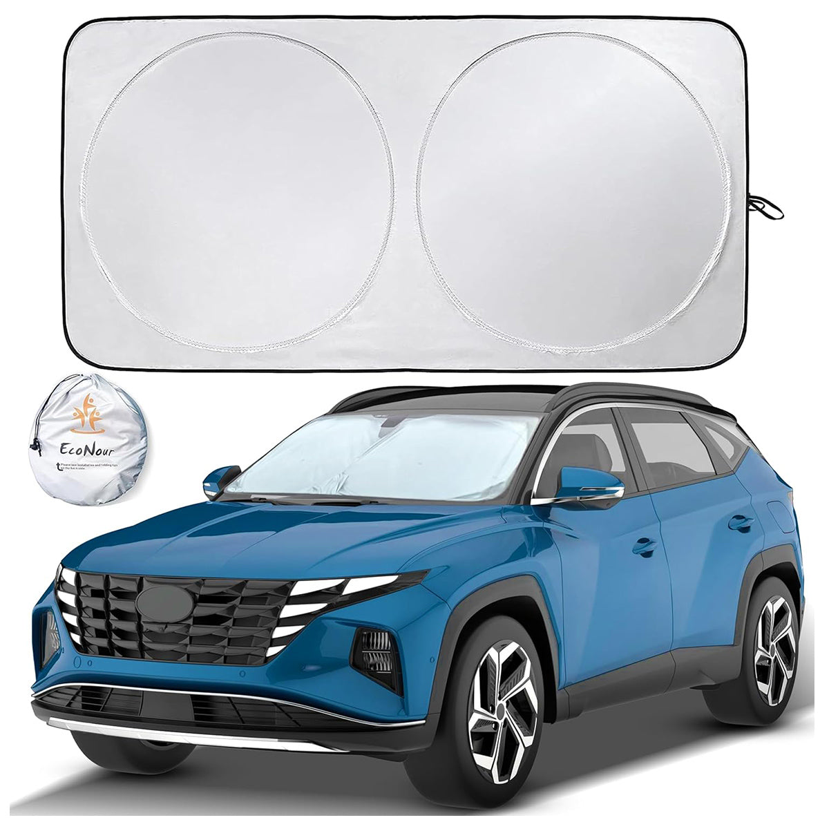 ECONOUR Car Sunshade 64 x 34 Inches - MHWGP7