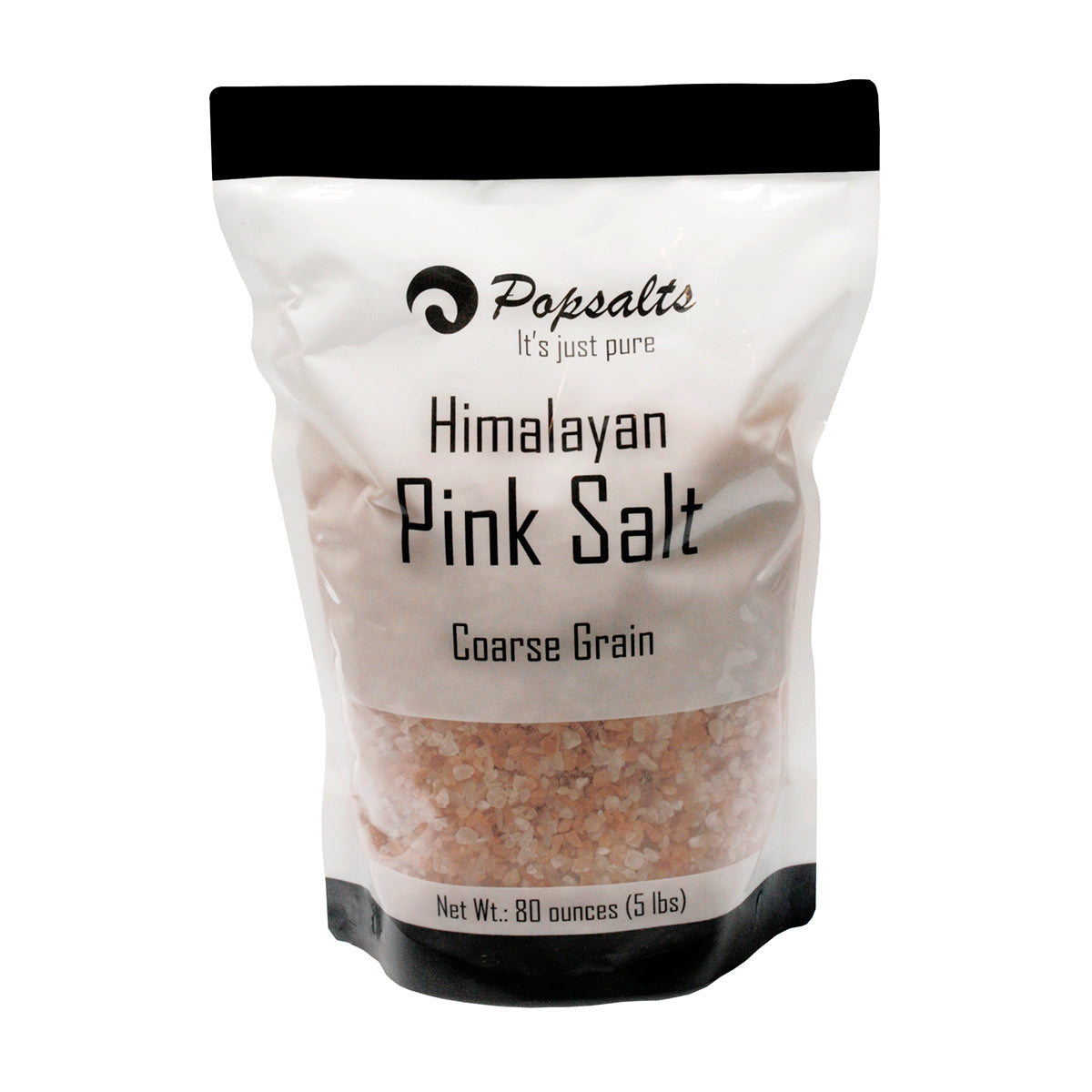 Popsalts Himalayan Pink Salt 5 Pounds Pouch Coarse Grain Kosher and Natural Certified - MSL3