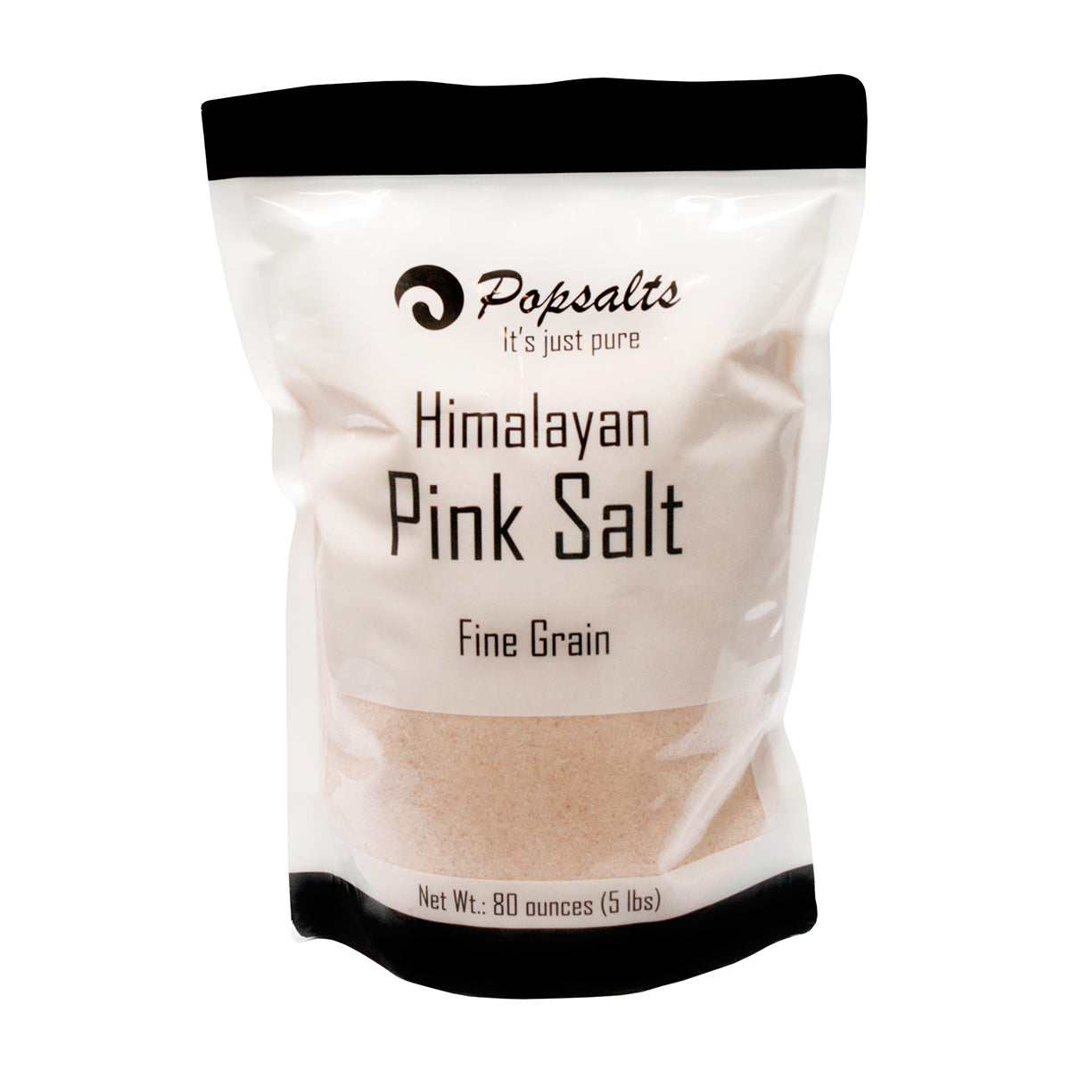 Popsalts Himalayan Pink Salt 5 Pounds Pouch Fine Grain Kosher and Natural Certified - MSL4