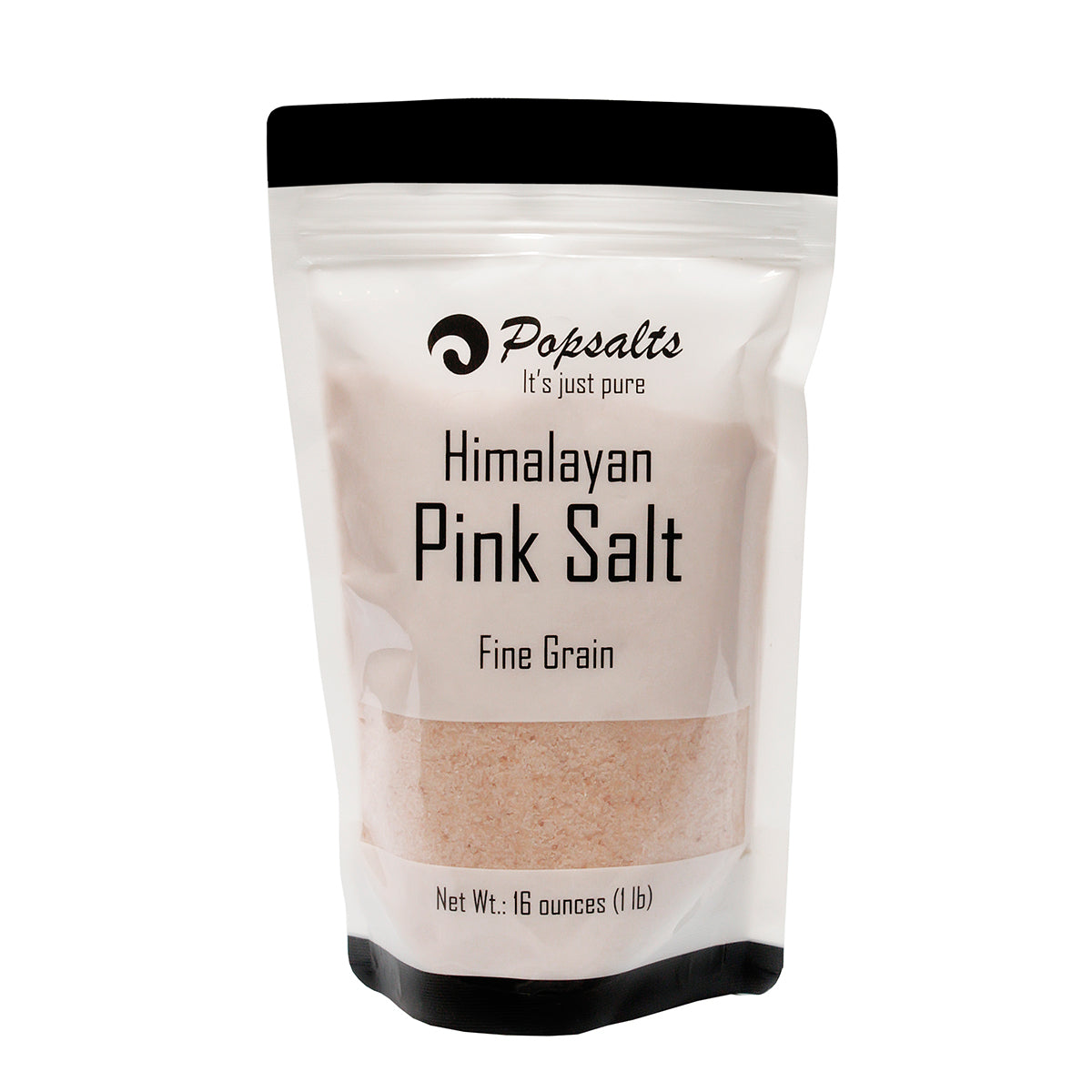 Popsalts Himalayan Pink Salt 1 Pound Pouch Fine Grain Kosher and Natural Certified - MSL8