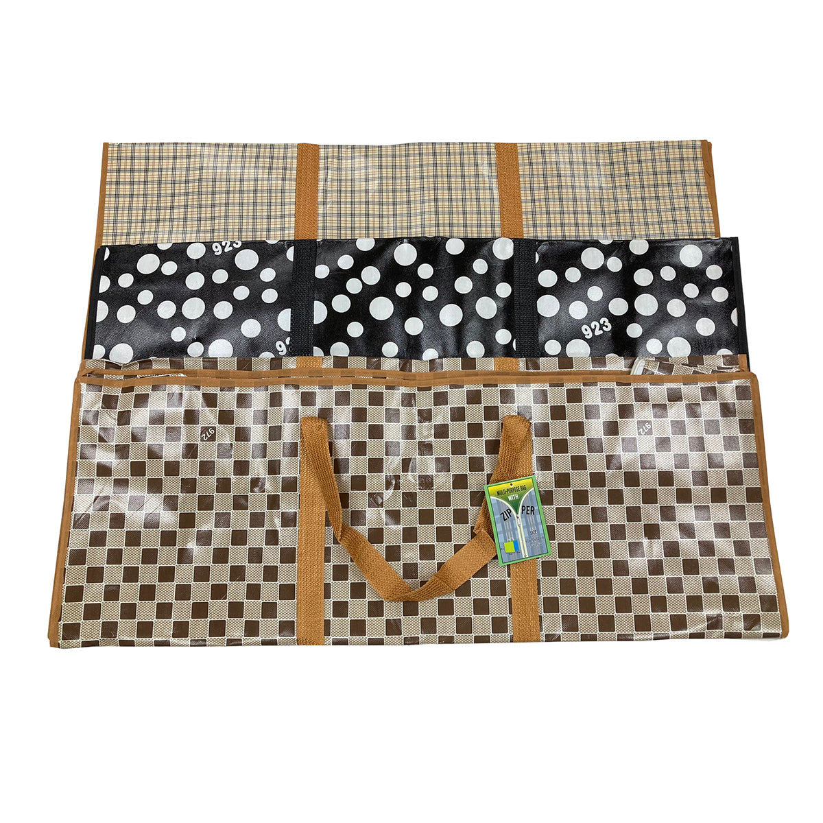 Multi-Purpose Bag Size: 35.5 X 27.5 X 12 Inches 4 Assorted Designs - PE90