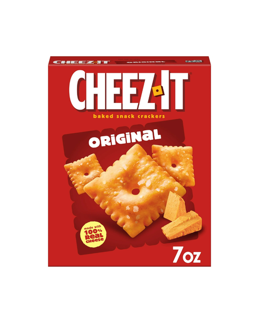 CHEEZ IT BAKED SNACK CRACKERS ORIGINAL, 7oz (198g) GCHEEZIT851