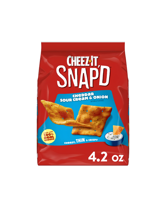 CHEEZ IT SNAPD CHEDDAR SOUR CREAM AND ONION, 4.2 oz [cs5/pk5]- GCHEEZIT