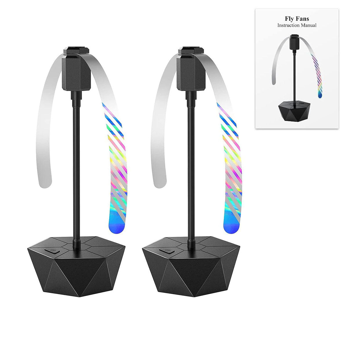 2 Pcs Rechargeable Fly Repellent Fans - FANFLY