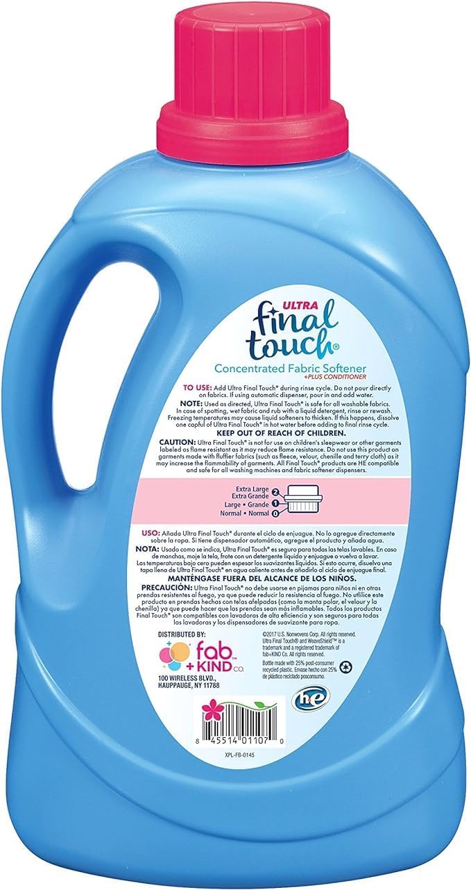 Final Touch Spring Fresh 130 Oz Final Touch Ultra Spring Fresh Farbic Softener Plus Conditioner ...