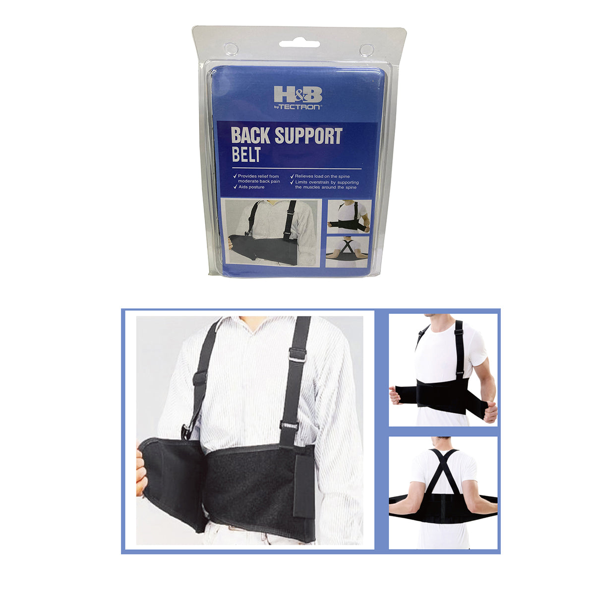 Back Support Belt Assorted Sizes S, M, L, XL, XXL - HC109ASSTD