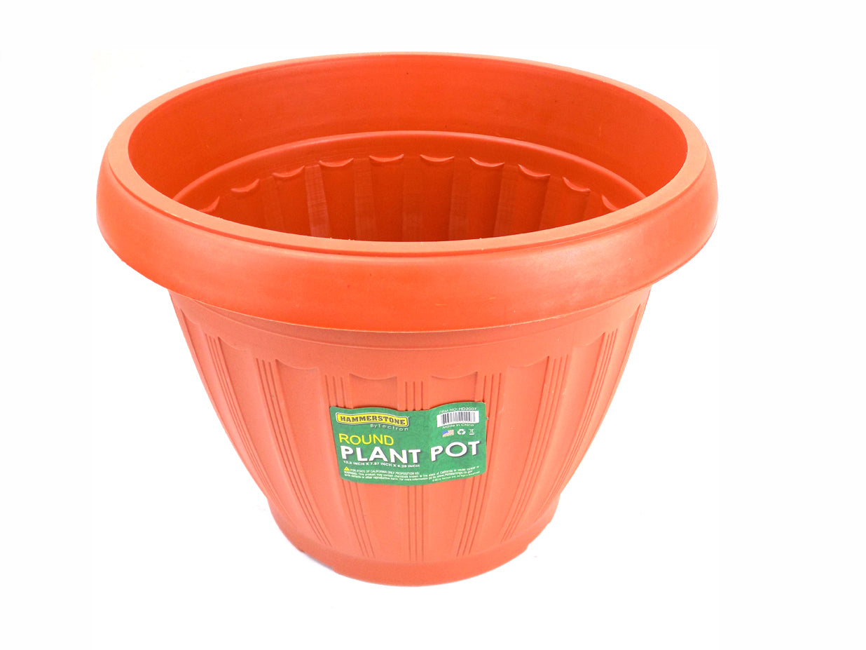 1 Pc Round Flowerpot (Size: 12.2 X 7.87 X 9.25 Inches) - HD2007