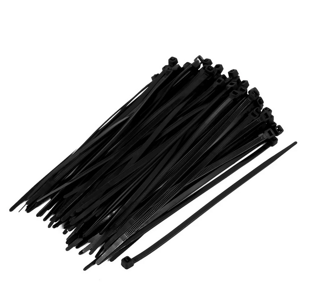 200 Pcs 4 Inches Cable Ties (White & Black) - HD200