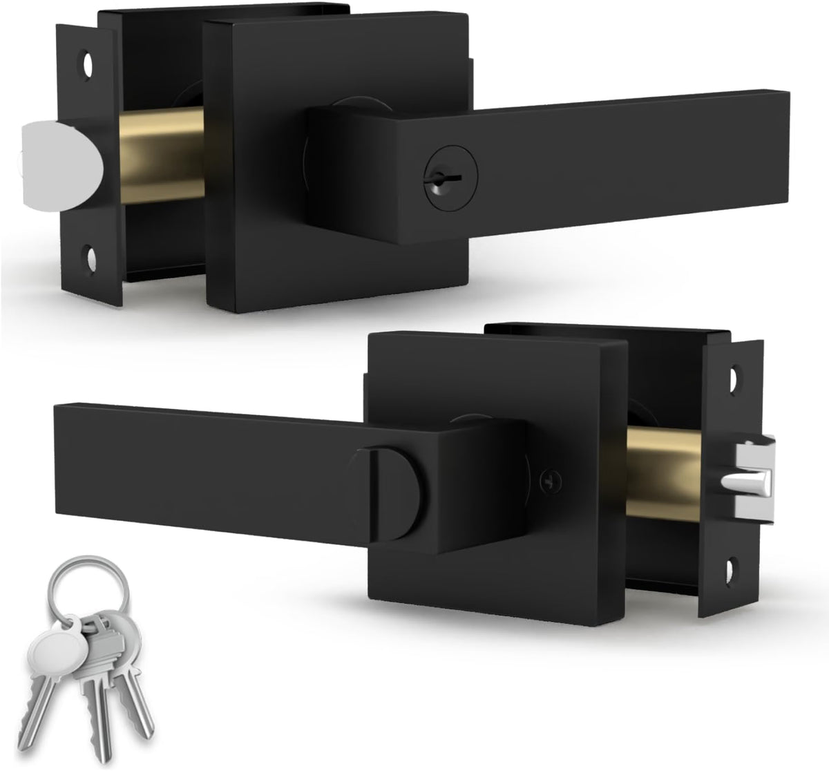 MEGA HANDLES Robell Entry Door Handle 1 pack, Keyed lock - HD807