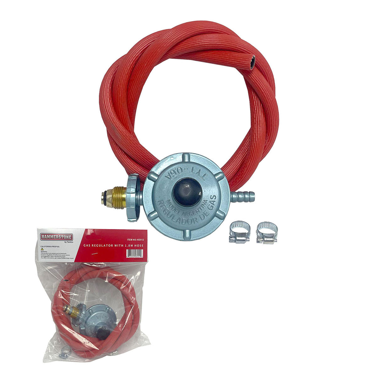 Gas Regulator With 1.8M Hose - HD512