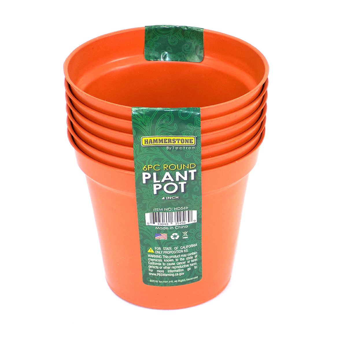 4" Plastic Plant Pot 
(6 Pcs) - HD569