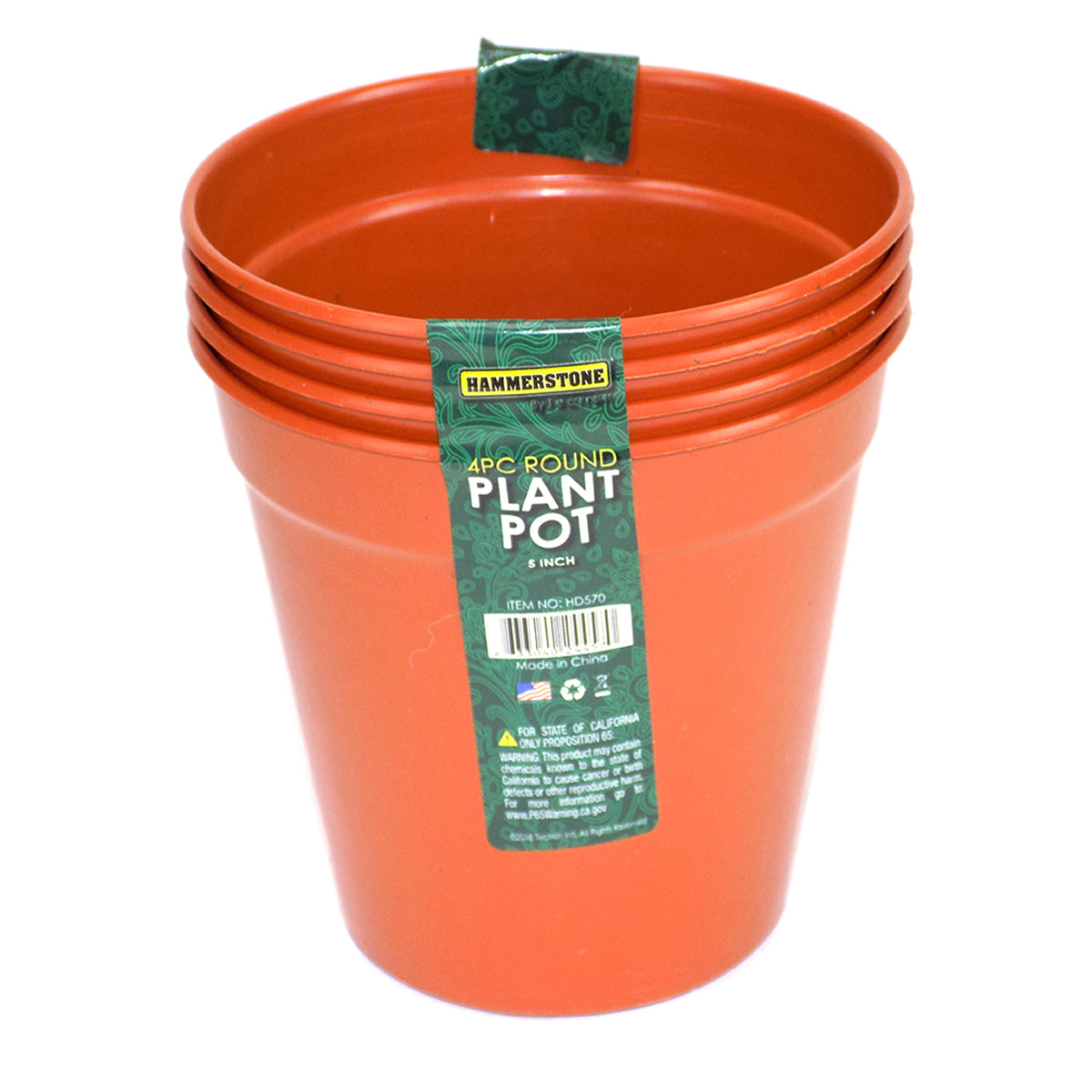 5" Plastic Plant Pot 
(4 Pcs) - HD570