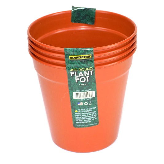 5" Plastic Plant Pot 
(4 Pcs) - HD570