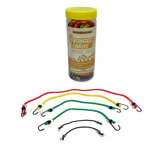 6 Pc 8Mm Bungee Cord Set With Hooks - HD749