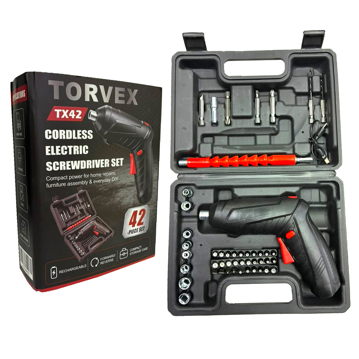 TORVEX TX42 42 Pc Set Screwdriver Tool Kit - HD TOOL42