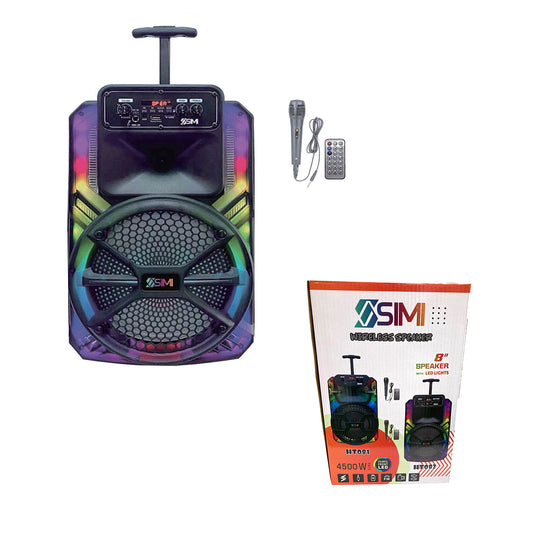 8” Wireless Speaker With LED Lights 800 mAh - HT082