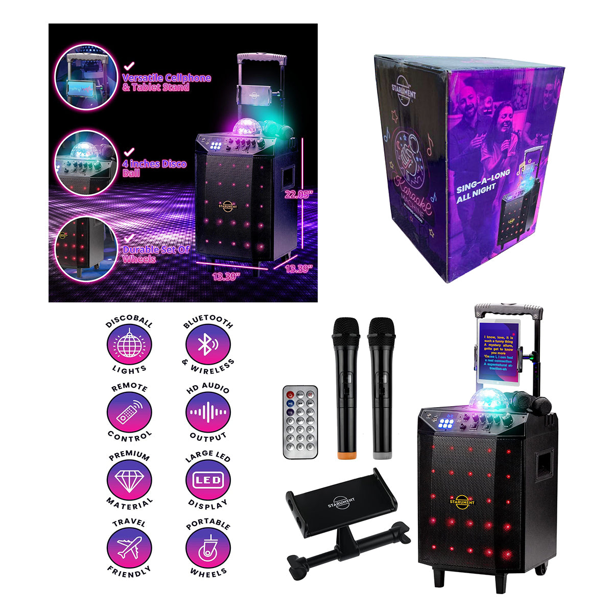 STARUMENT Portable Karaoke Machine - HT500