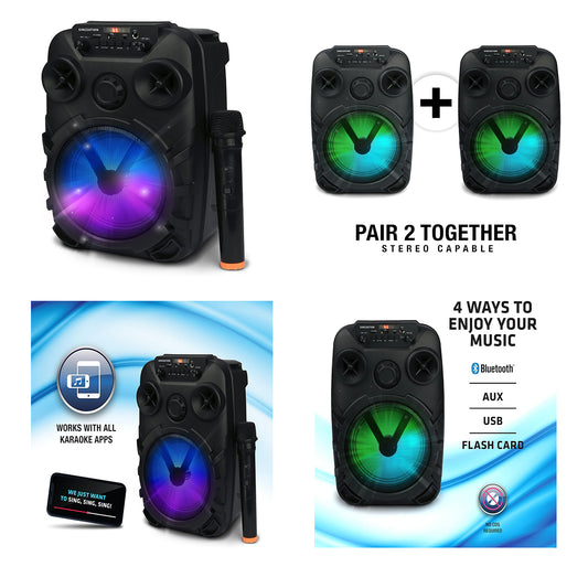 8 Inches All In One Karaoke System With Wireless Microphone & Remote - HT583