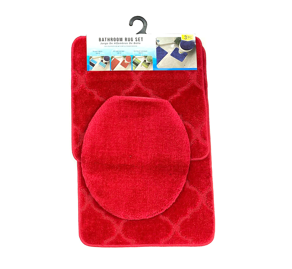 3 Pc Set Bathroom Rug - HW117