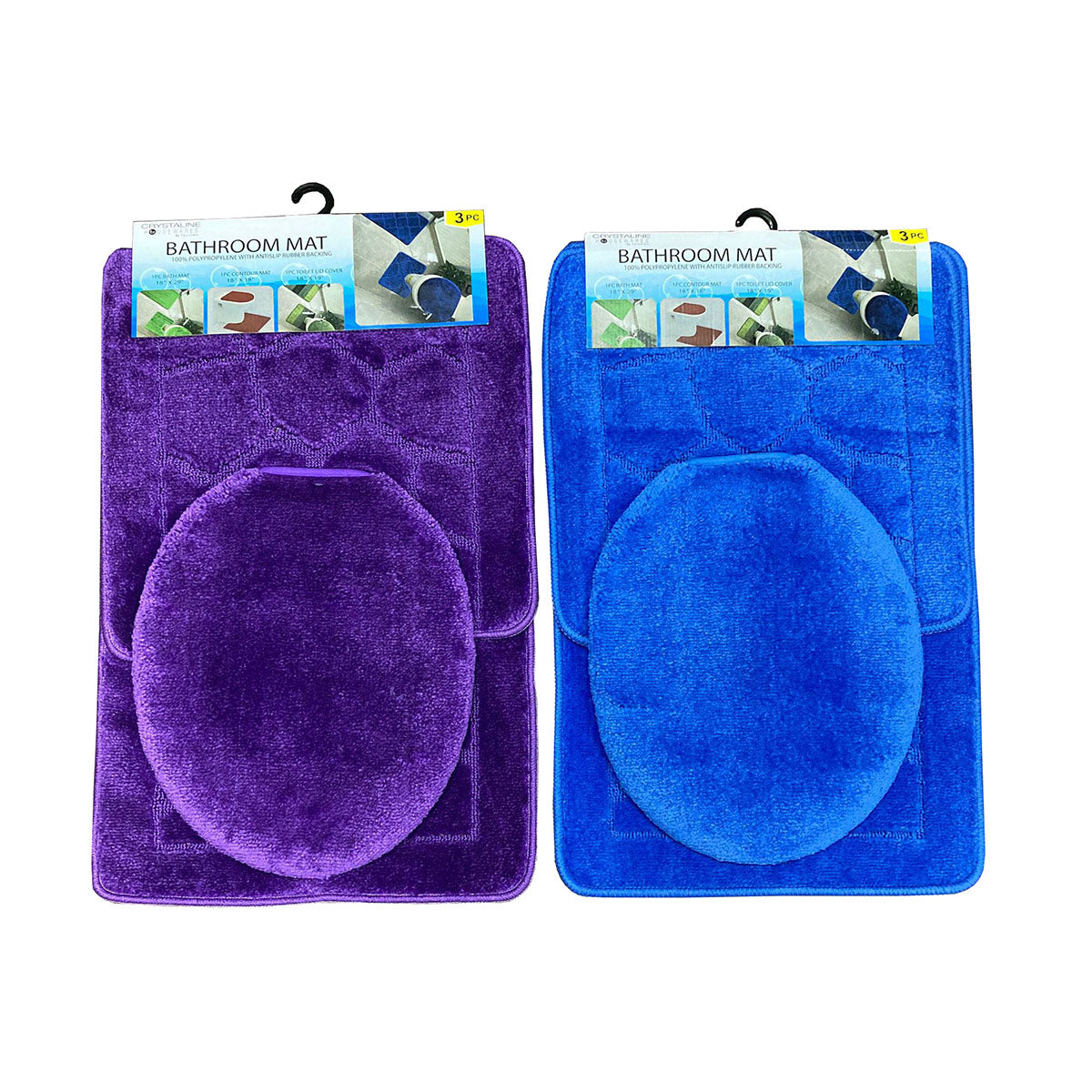 3 Pc Set Bathroom Rug - HW117