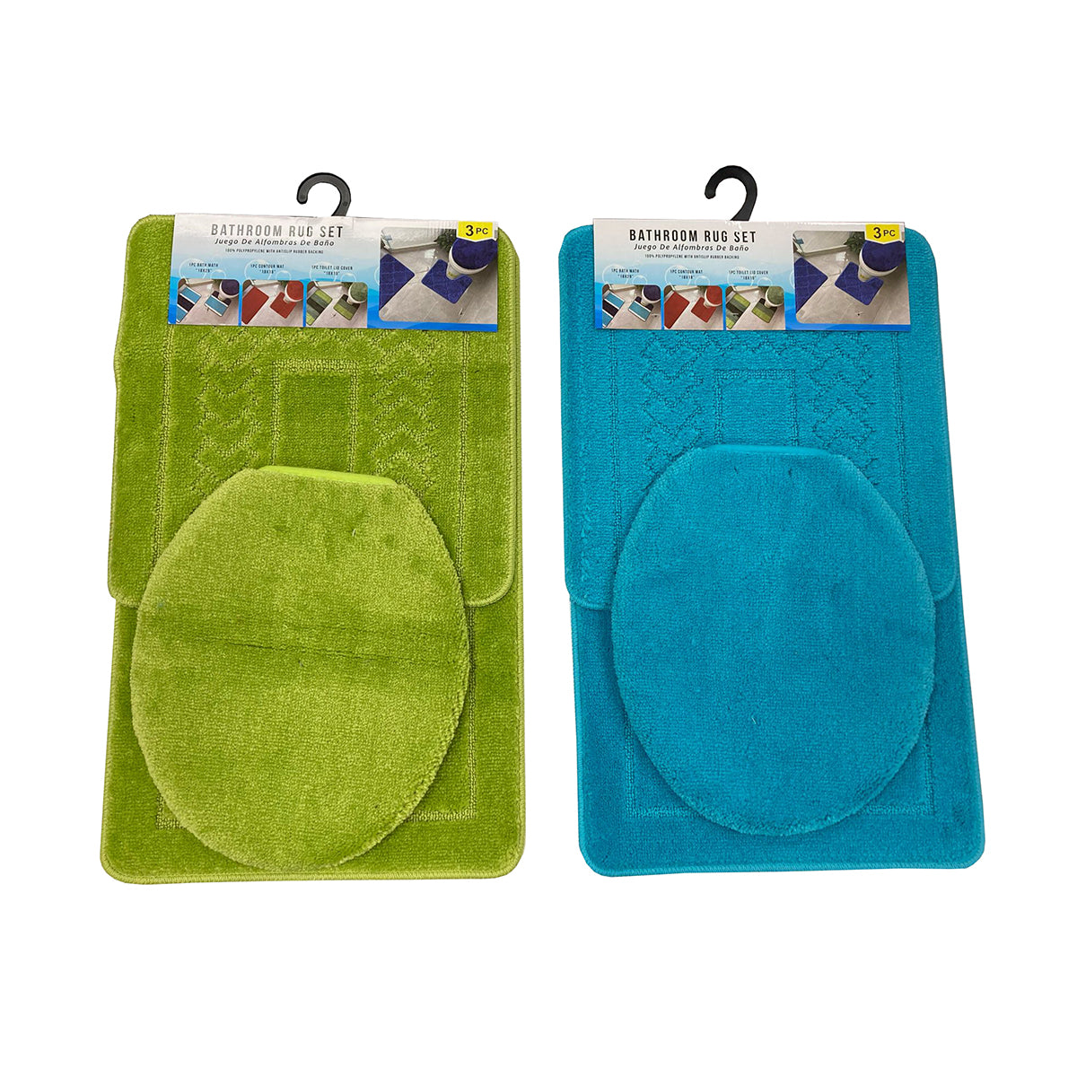 3 Pc Set Bathroom Rug - HW118