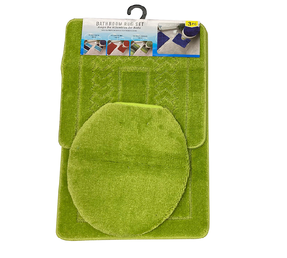 3 Pc Set Bathroom Rug - HW118