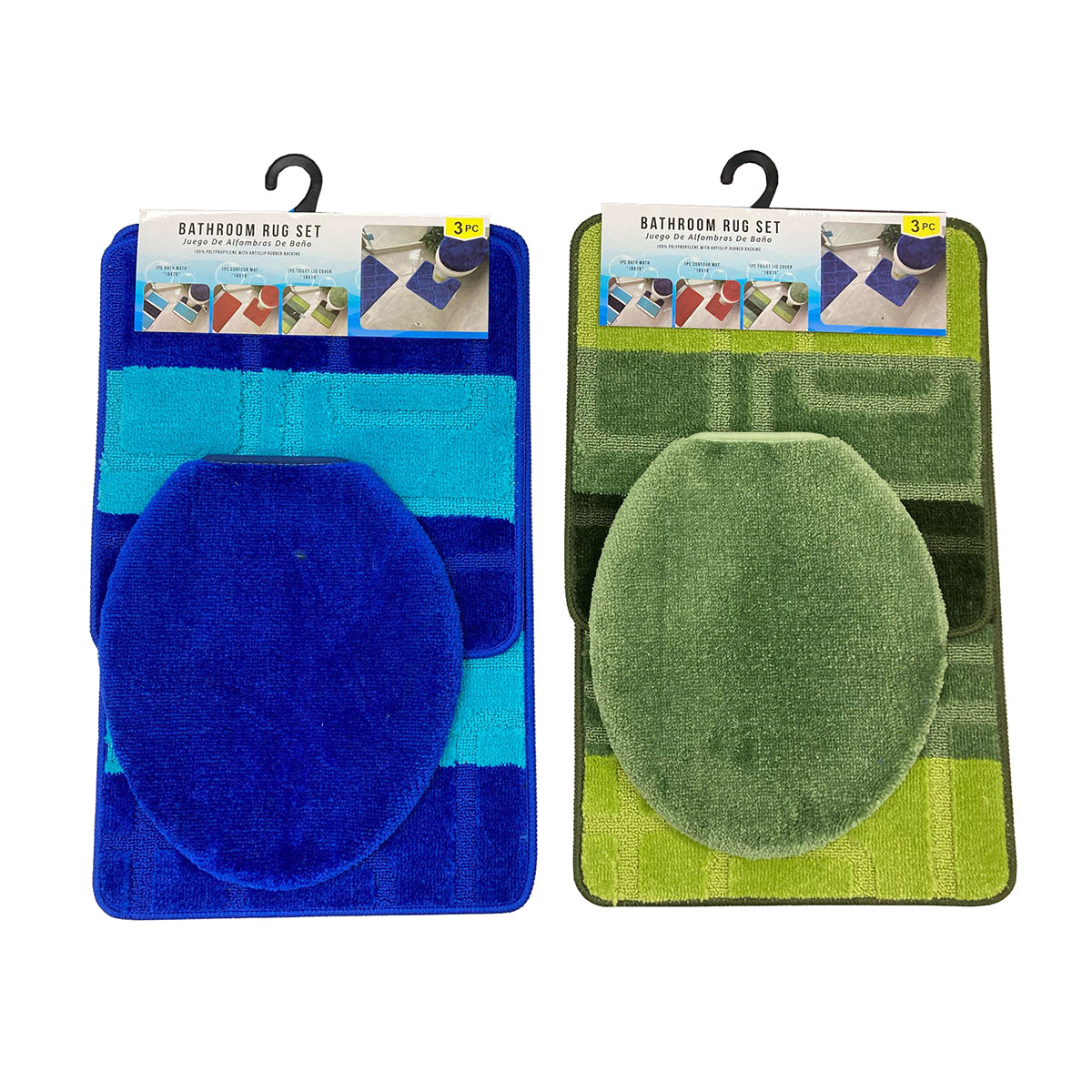 3 Pc Set Bathroom Rug - HW123