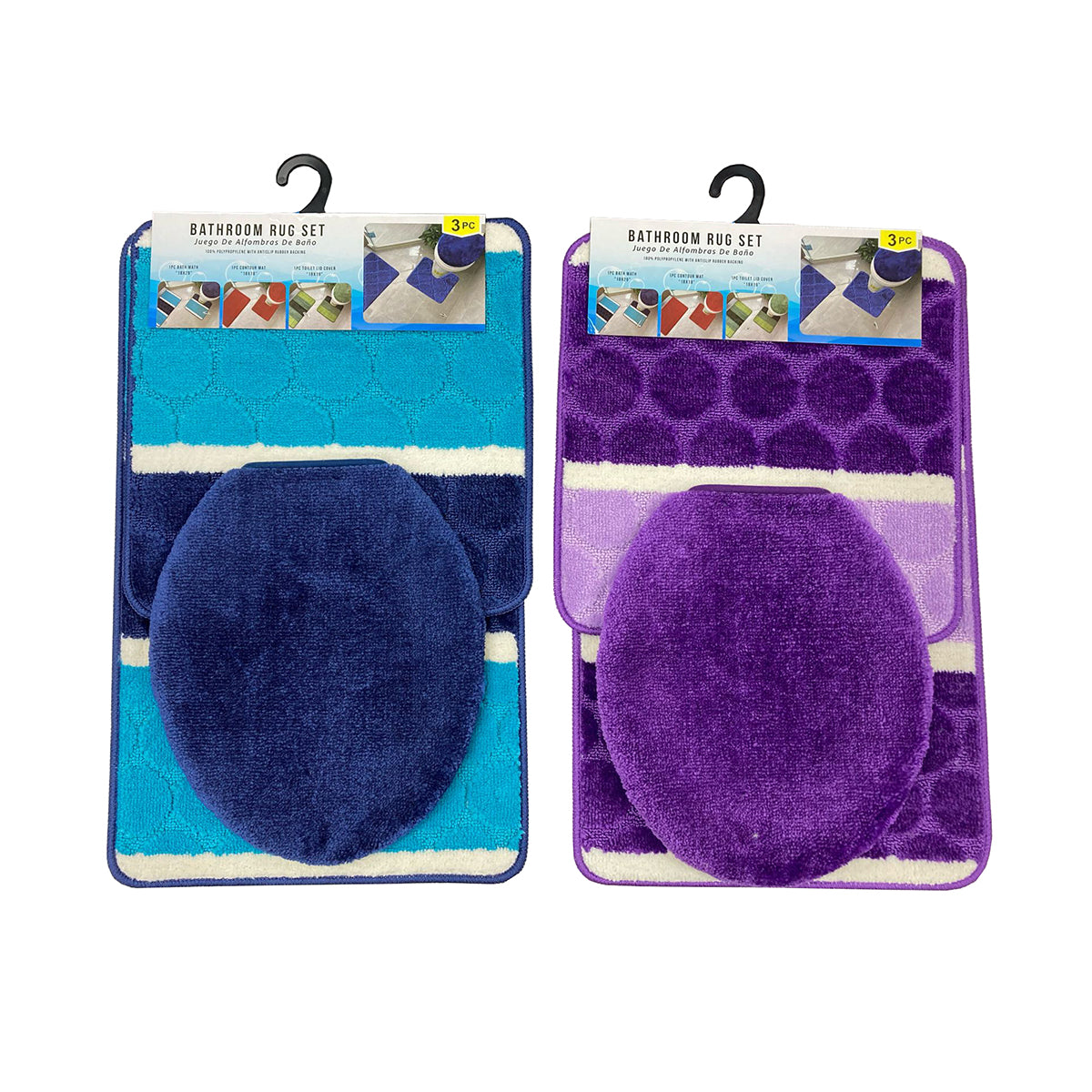 3 Pc Set Bathroom Rug - HW125