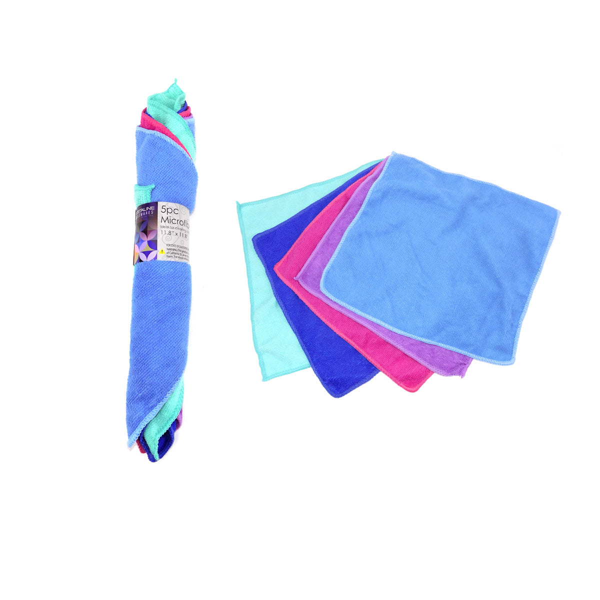 5 Pcs Microfiber Cleaning Cloth
Size: 11.8" X 11.8" - HW3014